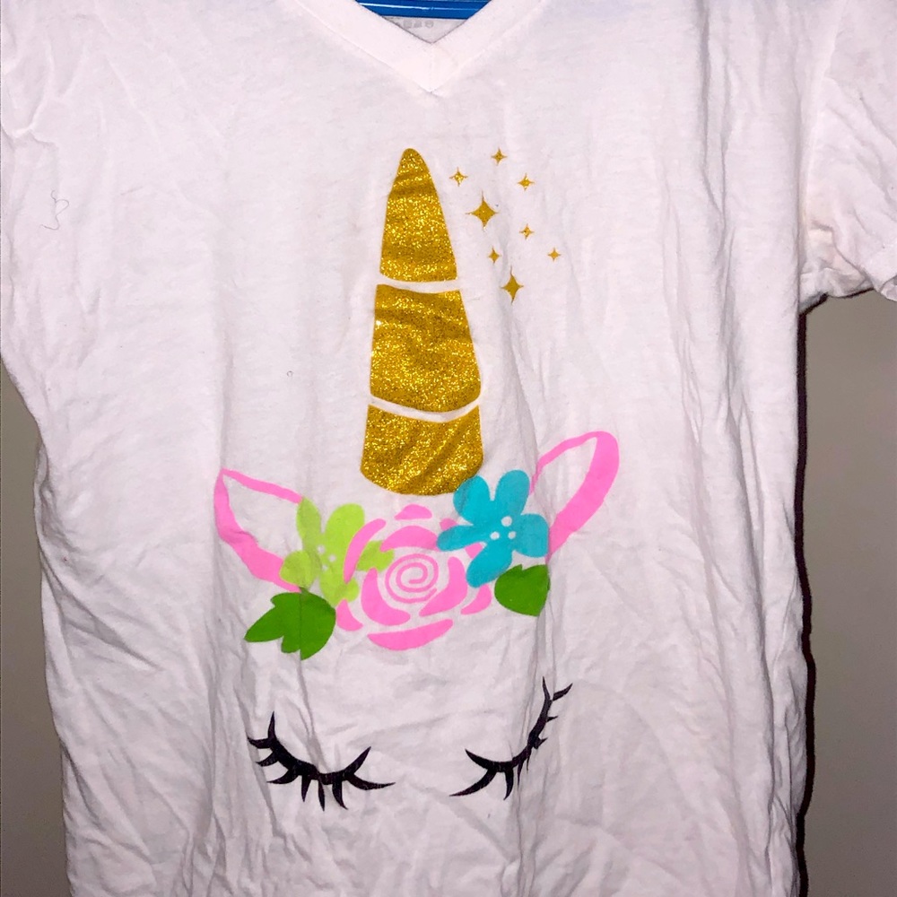 A White Unicorn Tee Shirt